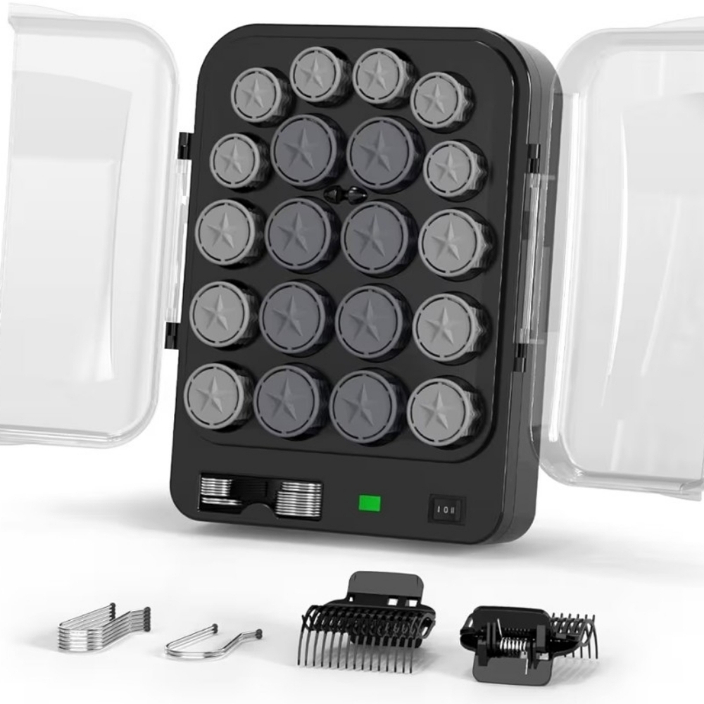 20 Hot Roller Set with Clips 2 Heat Settings Includes 1 1/8", 1" & 11/16" 120V